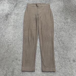 Wolford Estella Faux Suede Leggings Womens 38 US 6 Taupe Gray Velour Stretch